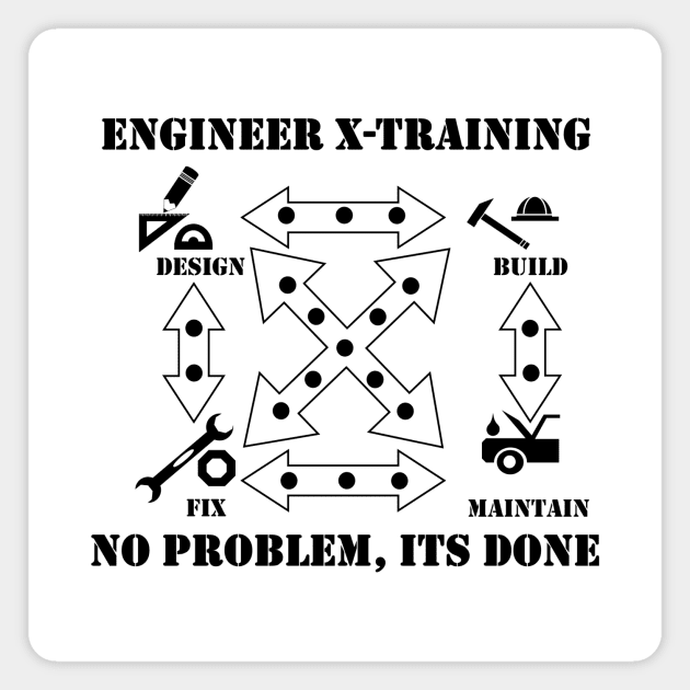 Engineer X-training no problem Magnet by juliascornershop